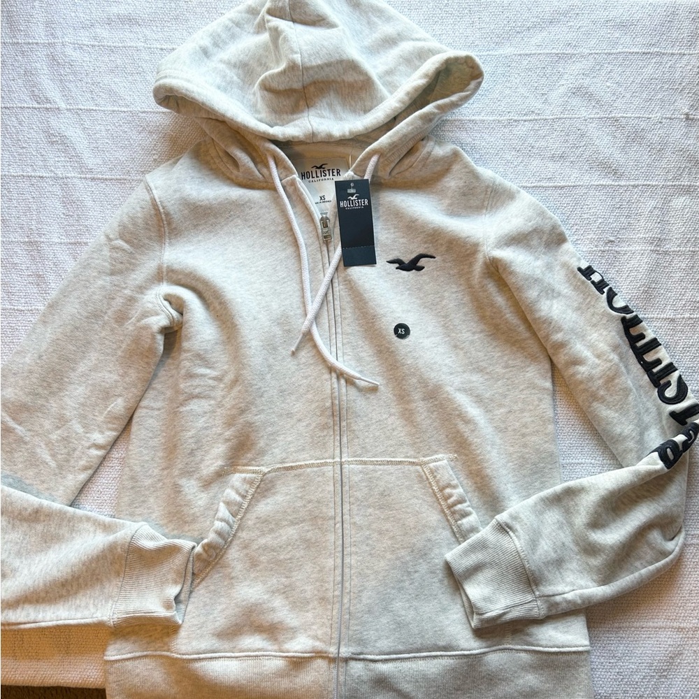 Hollister size xs gray hooded jacket